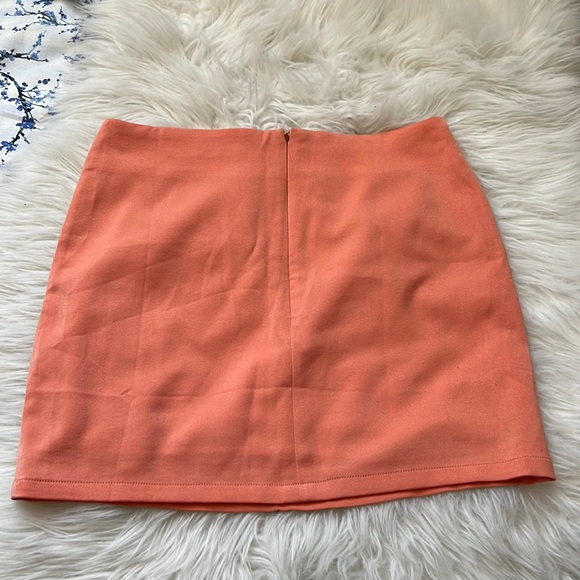 Coral Pink Mini Skirt - Picture 5 of 5